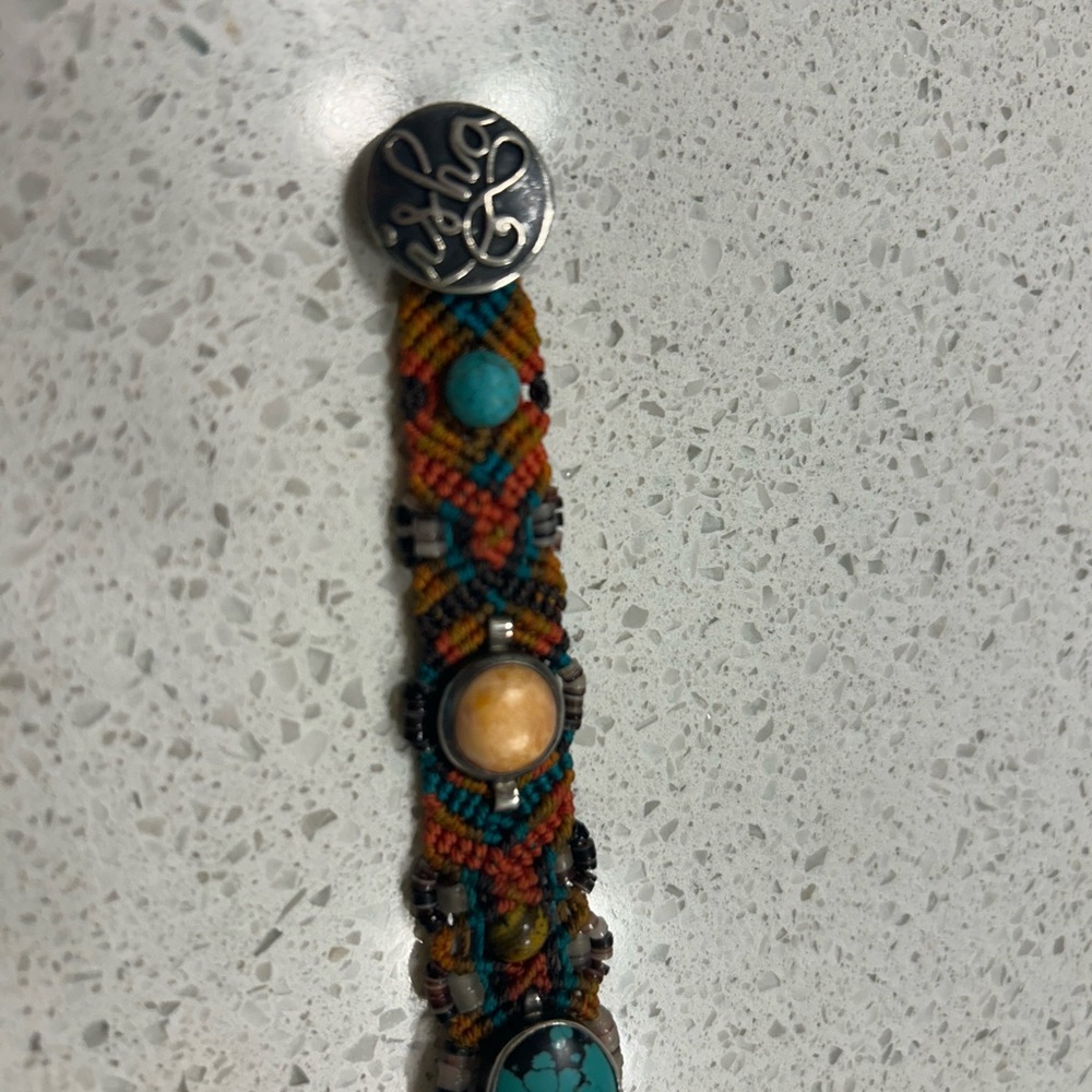 Isha Elafi Turquoise and Earth Tone Bracelet - Picture 2 of 4